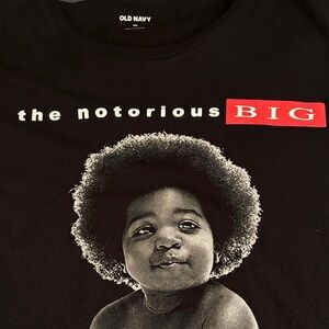 Old Navy Black Notorious B.I.G. Graphic Tee